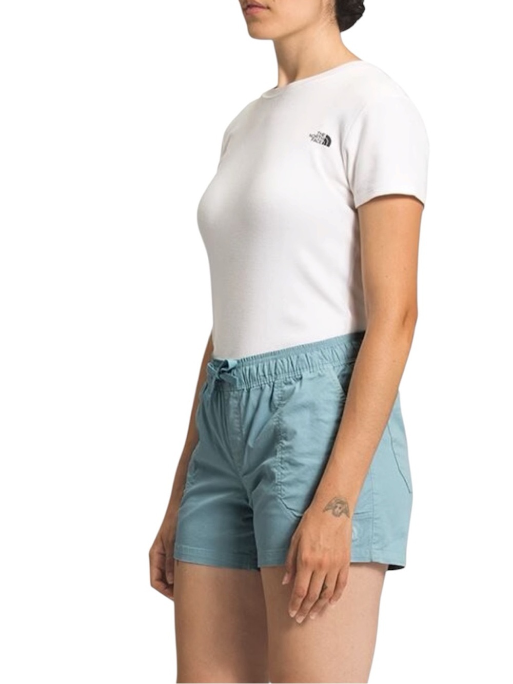 The North Face Women's Blue Athletic Drawstring Motion Pull -On Shorts Size S